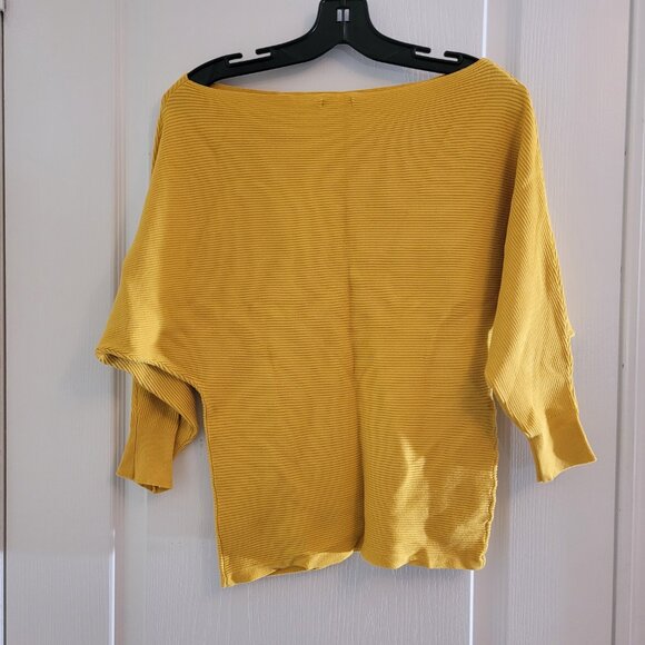 Dynamite Women's Yellow Boatneck Dolman Batwing - Picture 5 of 5